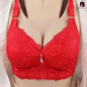 China Round Shape Diamond Bra – ❤️Red
